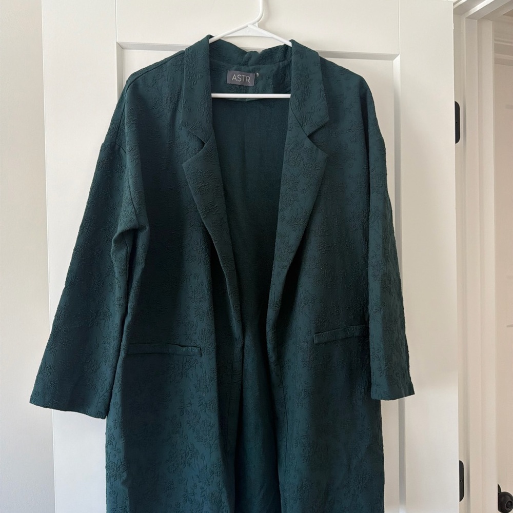 Women's Dark Green Blazer Coat